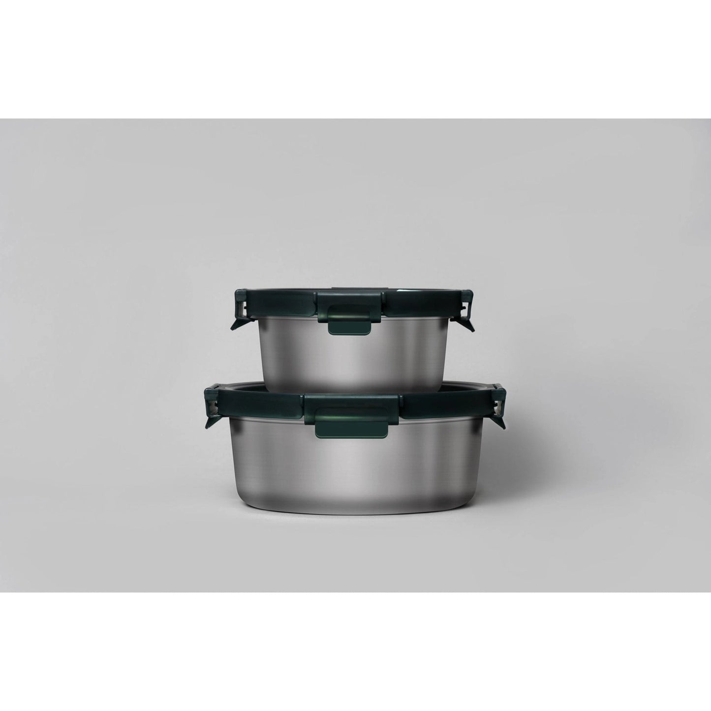 Stainless Steel container w/Glass Lids w/Vent and Removable Lockdown Levers