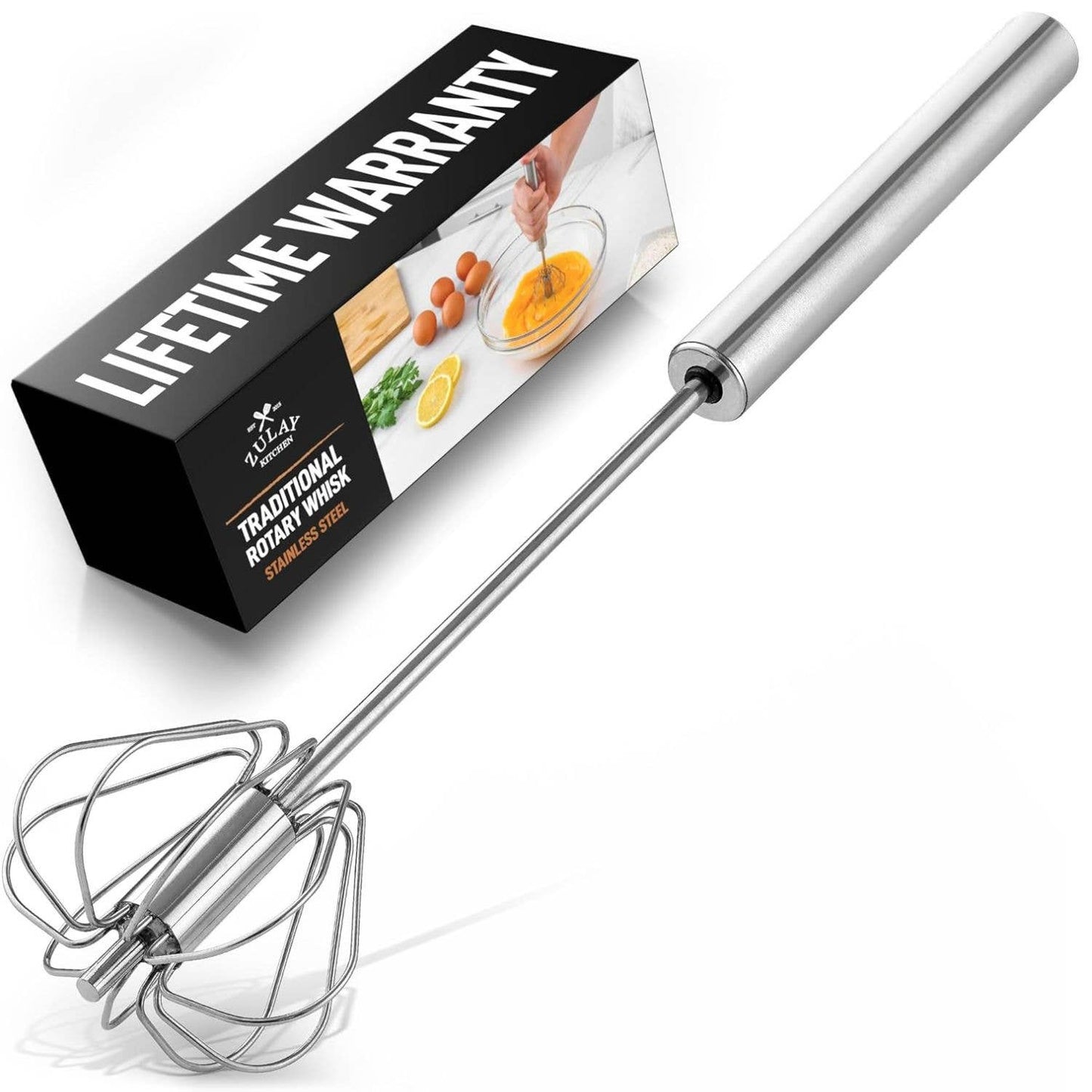 Traditional Rotary Push Whisk - Egg Beater