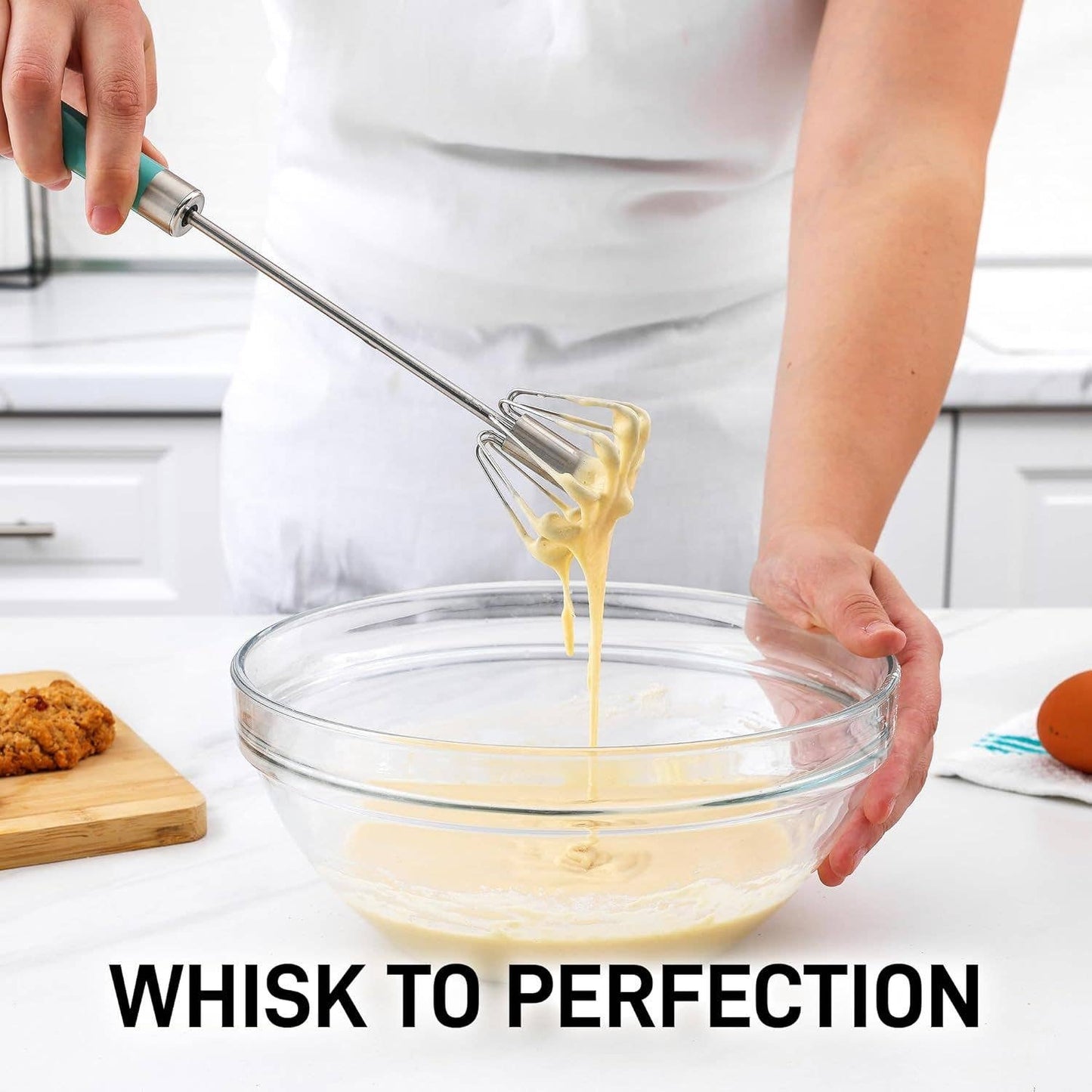 Traditional Rotary Push Whisk - Egg Beater