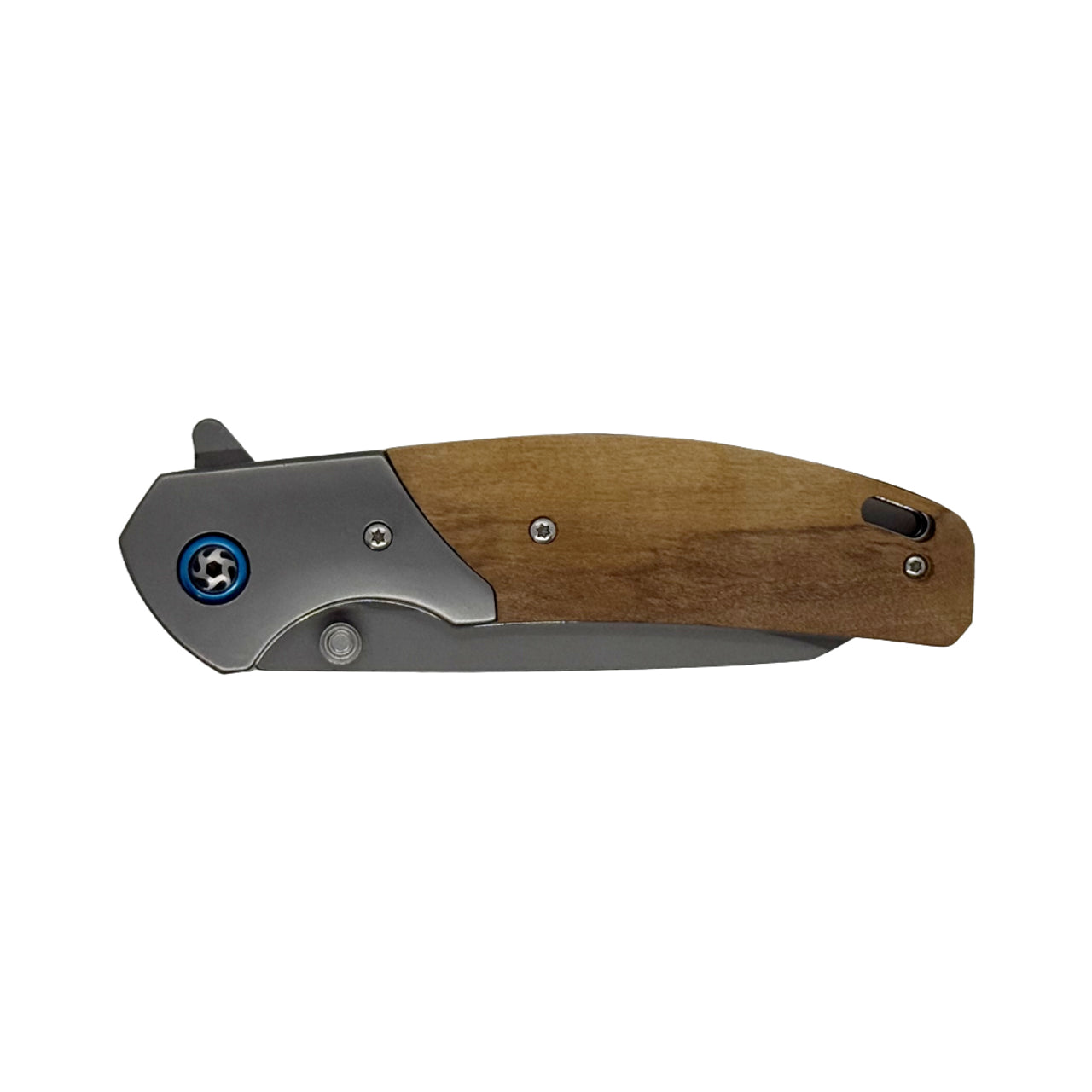 Slotted Olive Wooden Pocket Knife