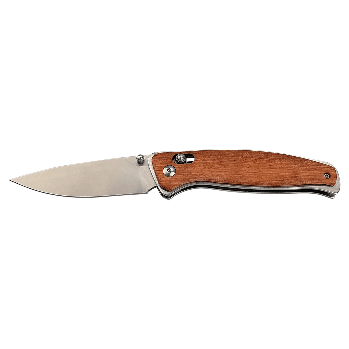 4 1/2" Black Button Lock Folding Knife with Clip