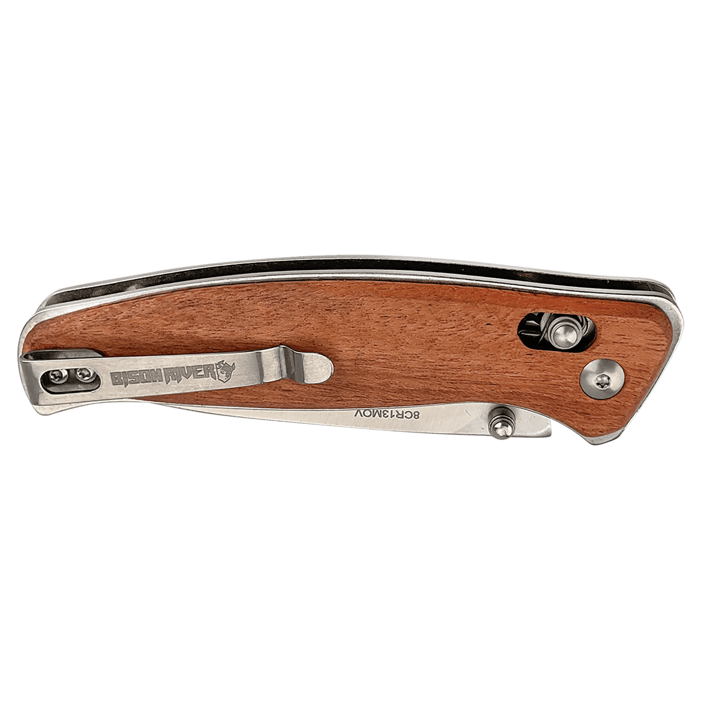 4 1/2" Black Button Lock Folding Knife with Clip