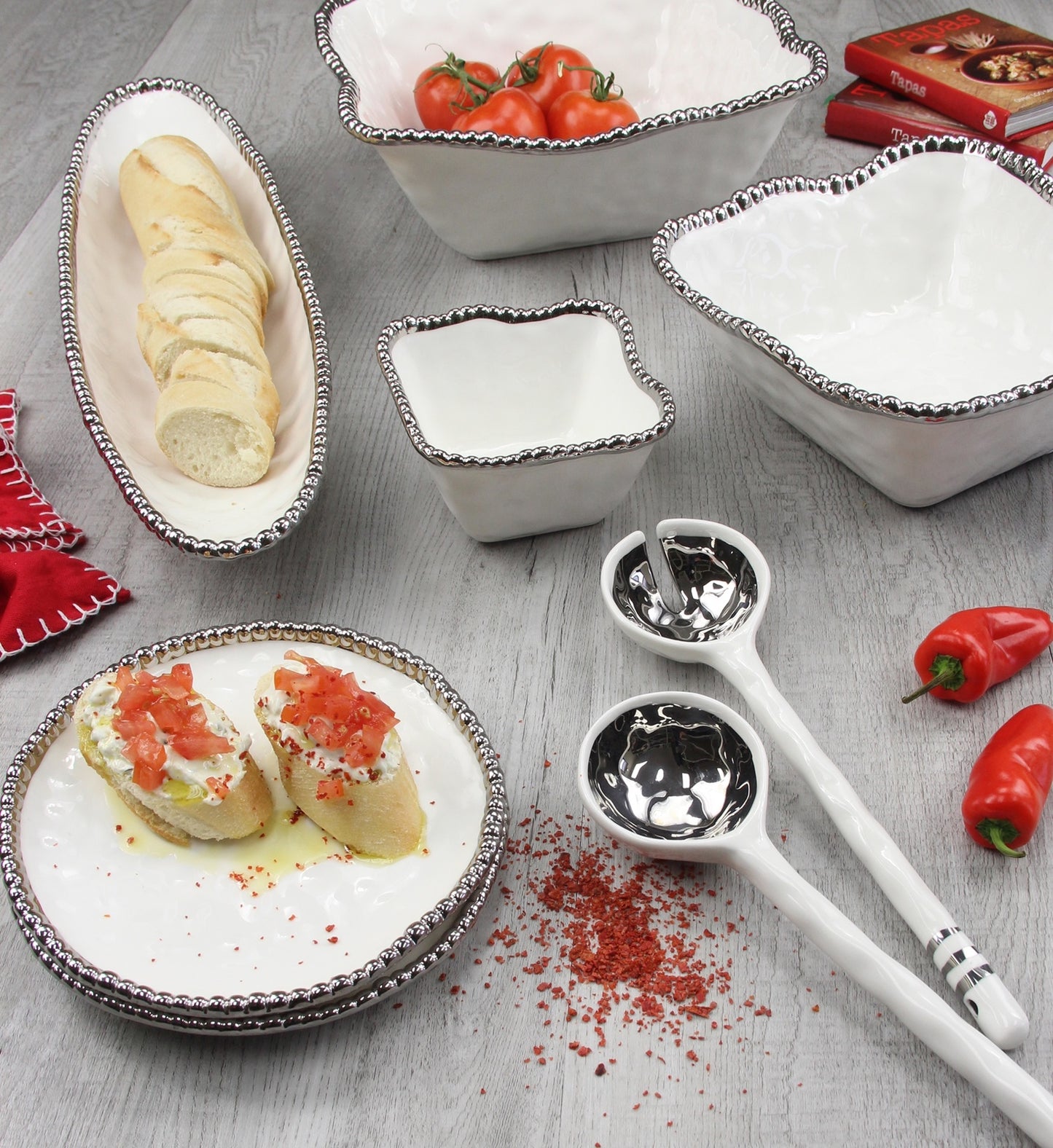 Medium Square Salad Bowl - Salerno