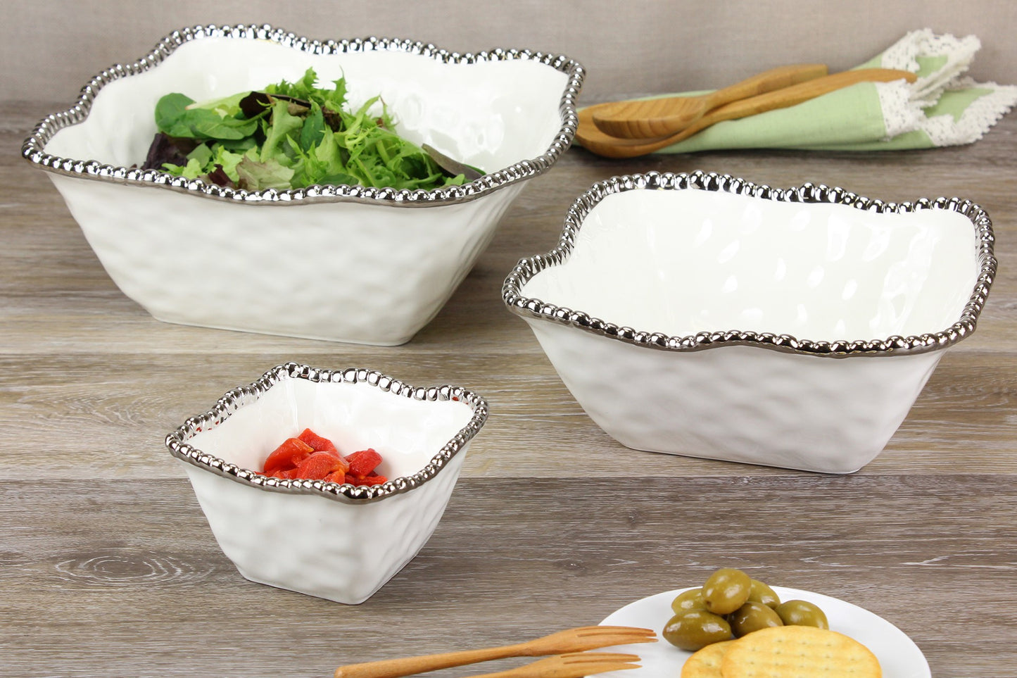 Medium Square Salad Bowl - Salerno
