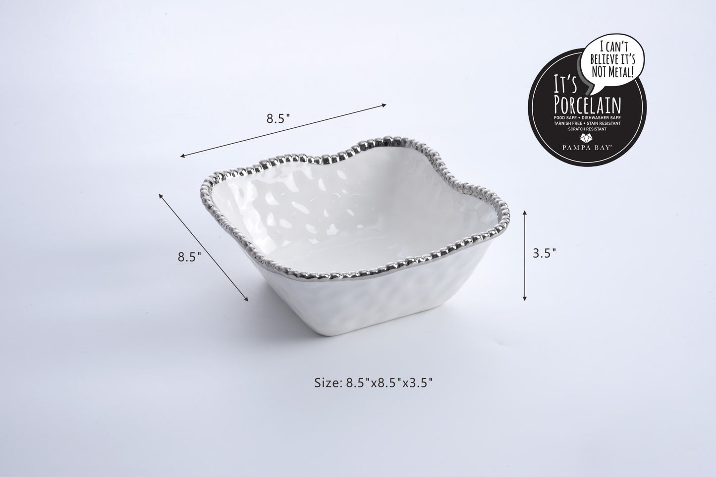 Medium Square Salad Bowl - Salerno