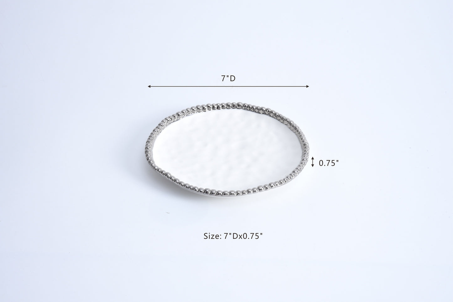 Round Appetizer/Dessert Plate - White