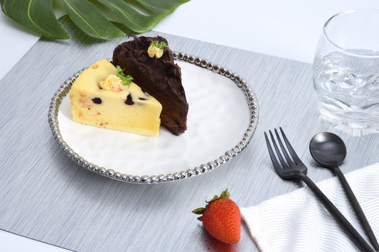 Round Appetizer/Dessert Plate - White