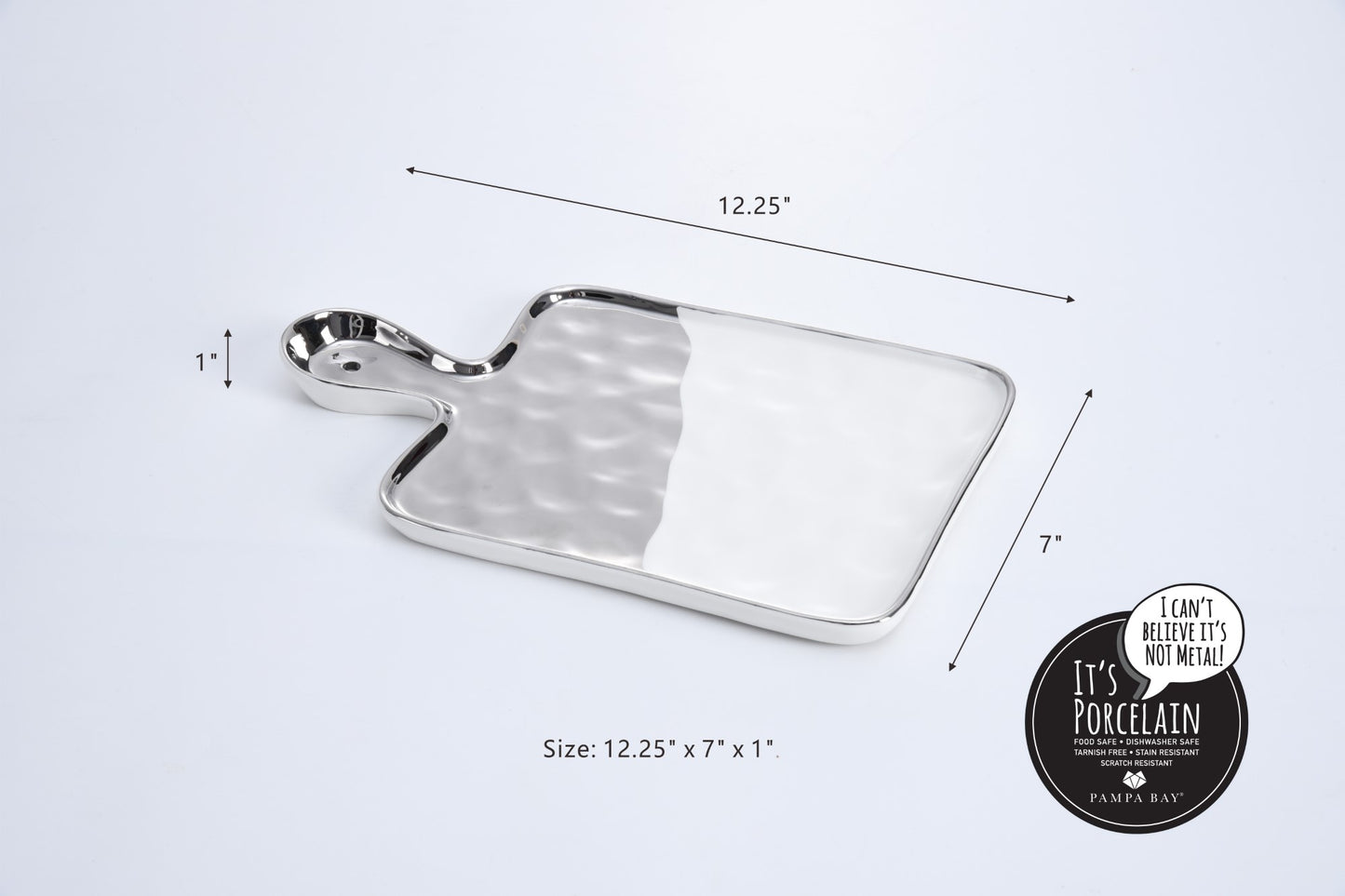 Small white and silver tray - Set the Table