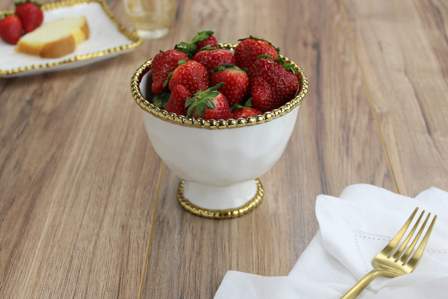 Footed Bowl - Golden Salerno