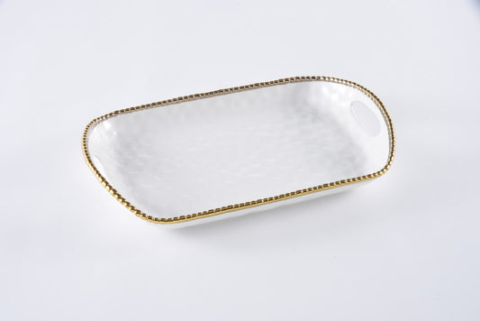 Rectangular Tray with Handles - Golden Salerno