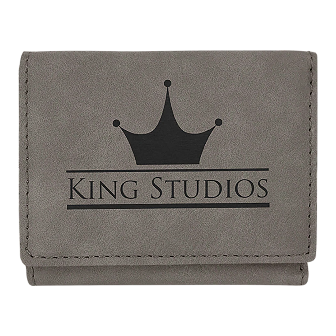 3" x 4" Leatherette Trifold Wallet