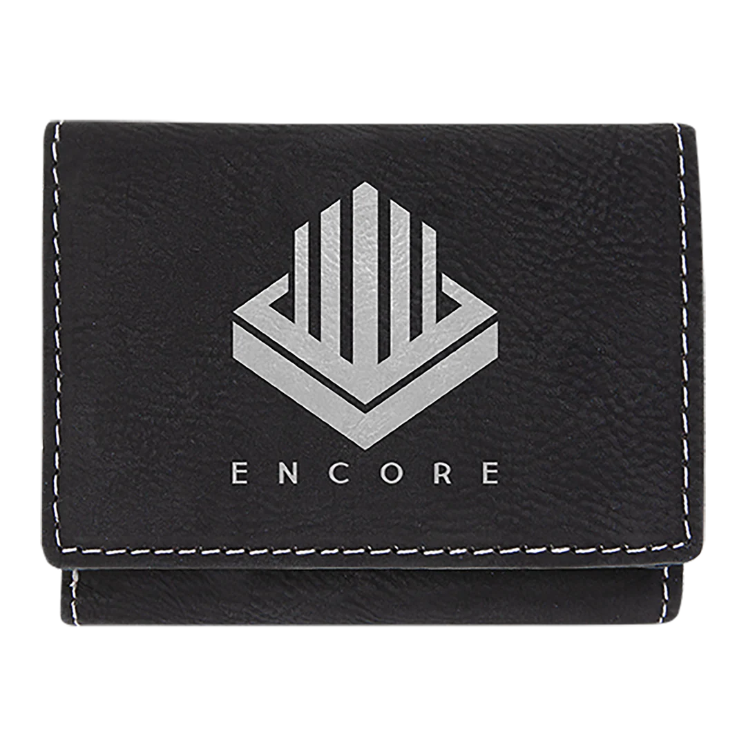 3" x 4" Leatherette Trifold Wallet