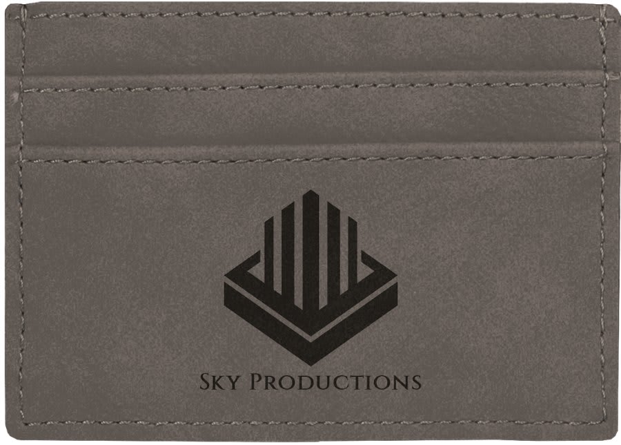 4" x 2 3/4" Leatherette Wallet Clip