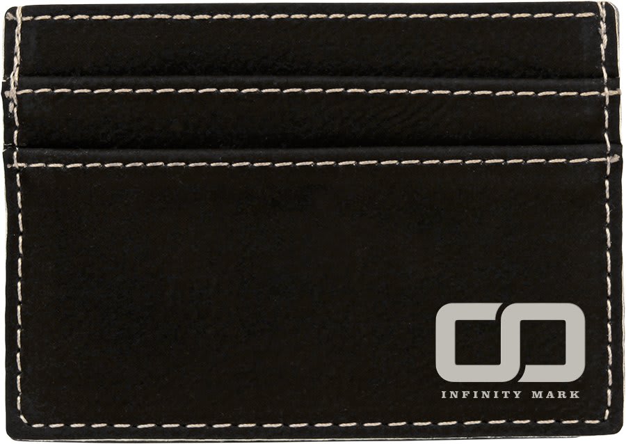4" x 2 3/4" Leatherette Wallet Clip