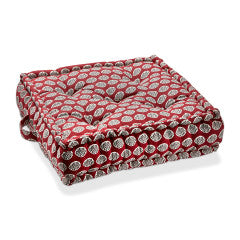 Kimono Block Print Floor Pillow - Brick