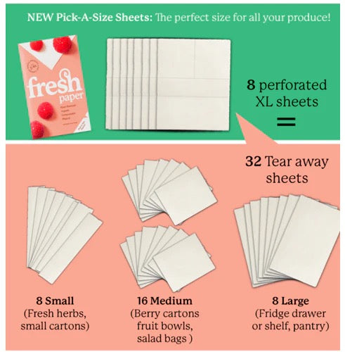 FRESHPAPER PRODUCE SAVER SHEETS (XL PICK-A-SIZE)