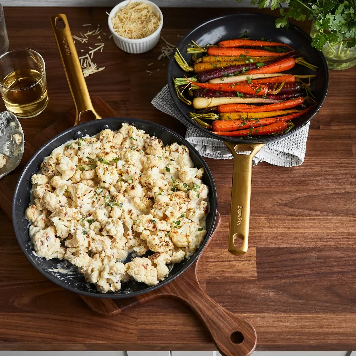 Reserve Ceramic Nonstick 8", 10", & 12" Frypan Set - Matte Black