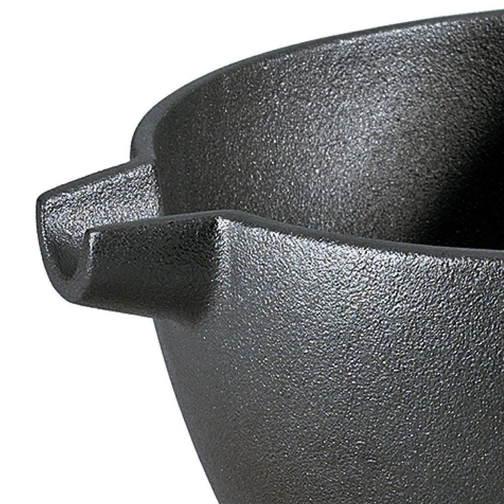 XL Cast Iron Mortar with Spout