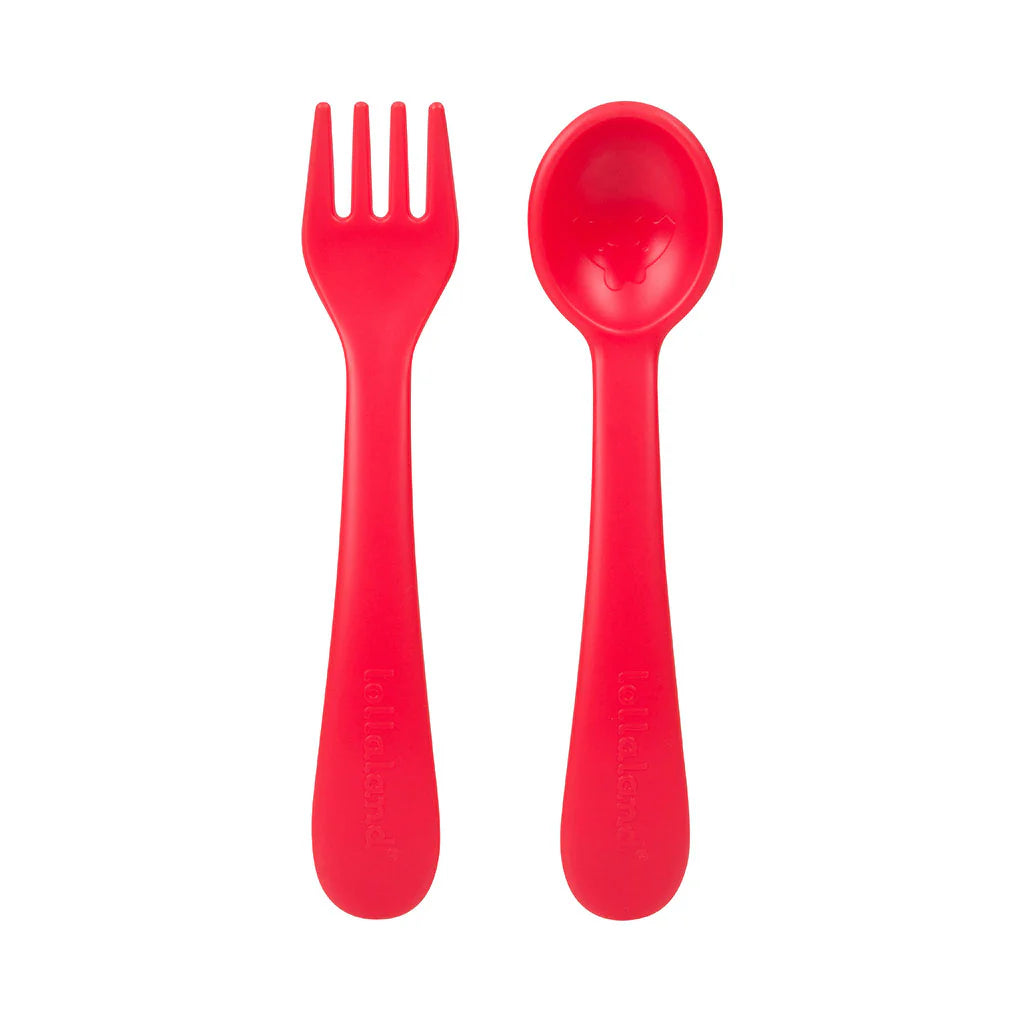 Utensil set - 2 spoon /2 fork/ travel pouch - Lollaland