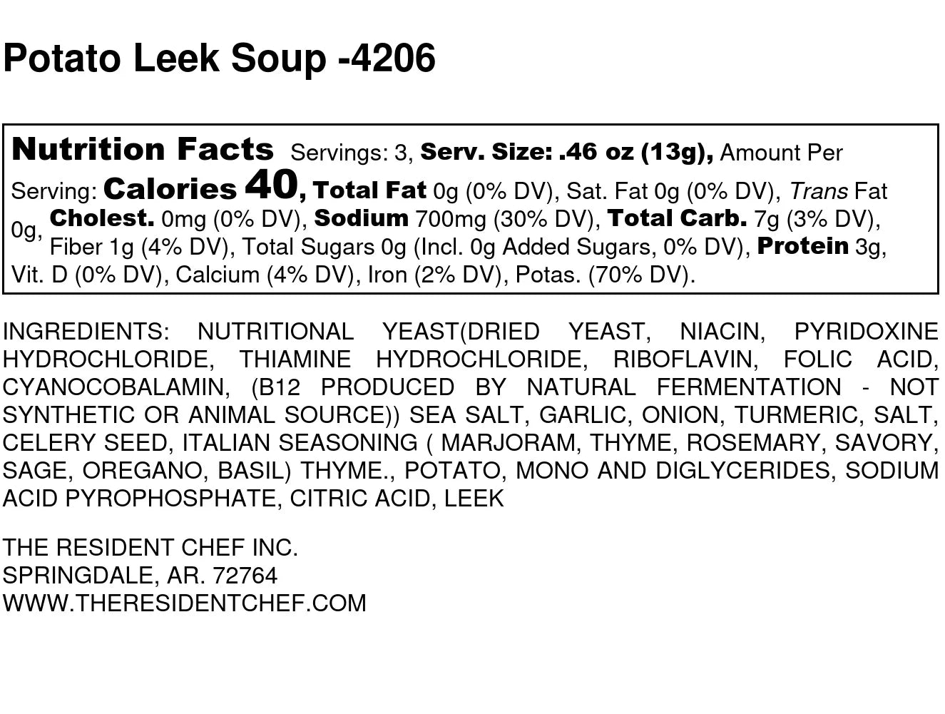 Potato Leek - Soup for Two