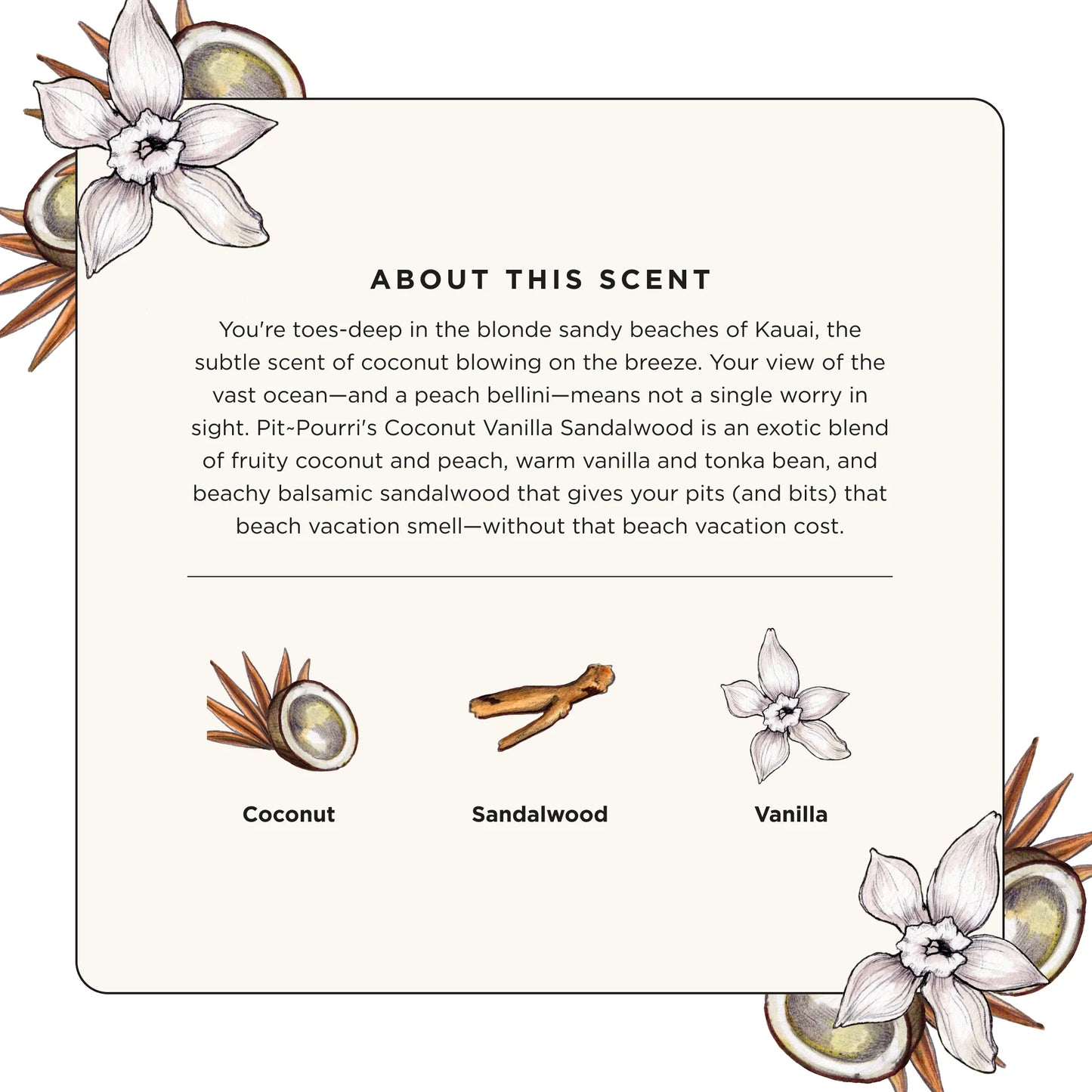 Coconut Vanilla Sandalwood Pit Pourri