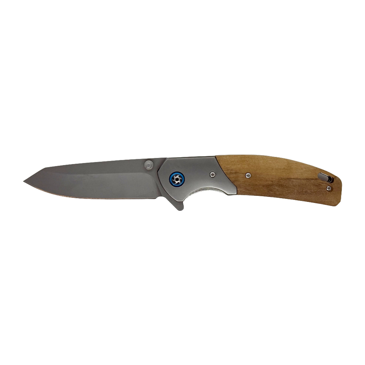 Slotted Olive Wooden Pocket Knife