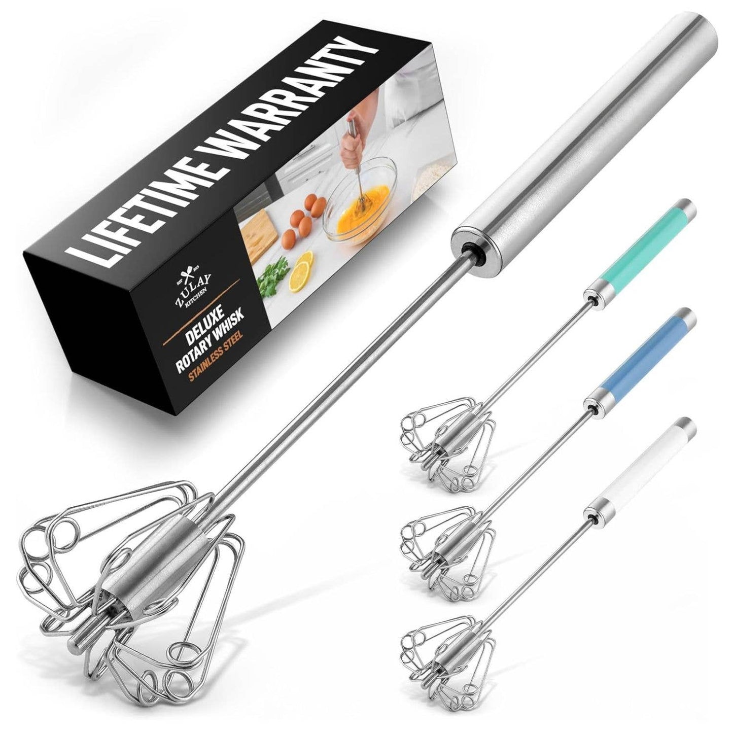 Traditional Rotary Push Whisk - Egg Beater