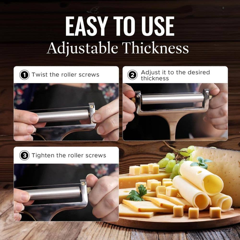 Wire Cheese Slicer With Adjustable Thickness