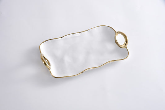 Gold Handle Small Platter