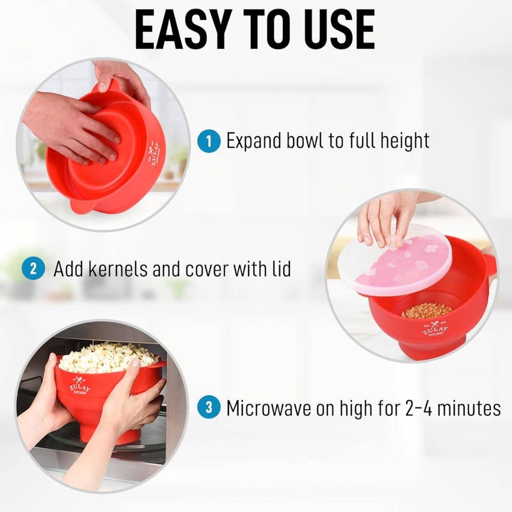 Popcorn Popper for Microwave Collapsible - Shelf Ready