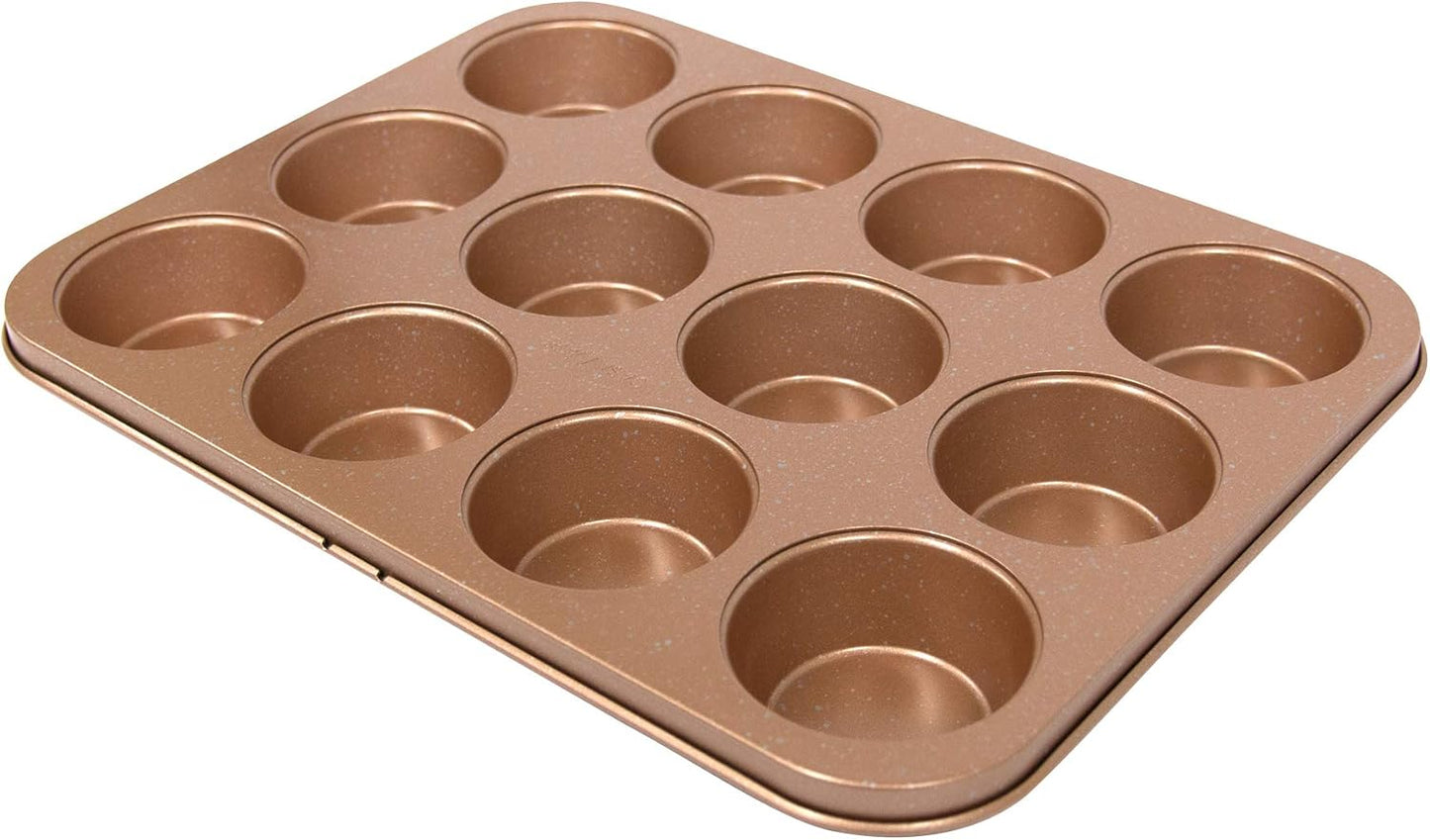 Muffin Pan - 12 Cup - Rose Gold