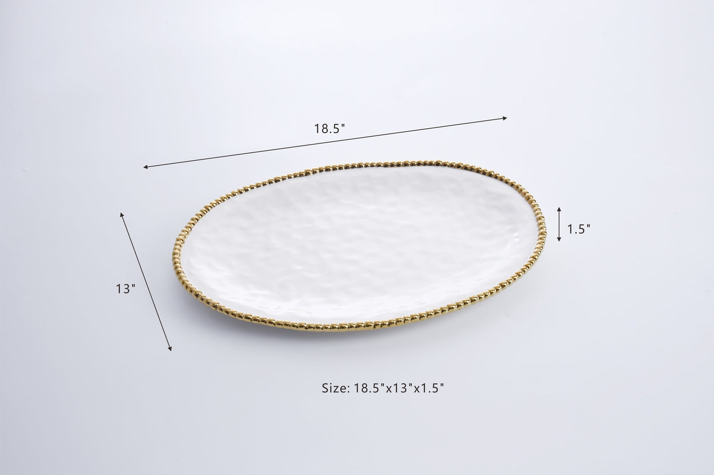 Large Oval Platter - Gold Salerno