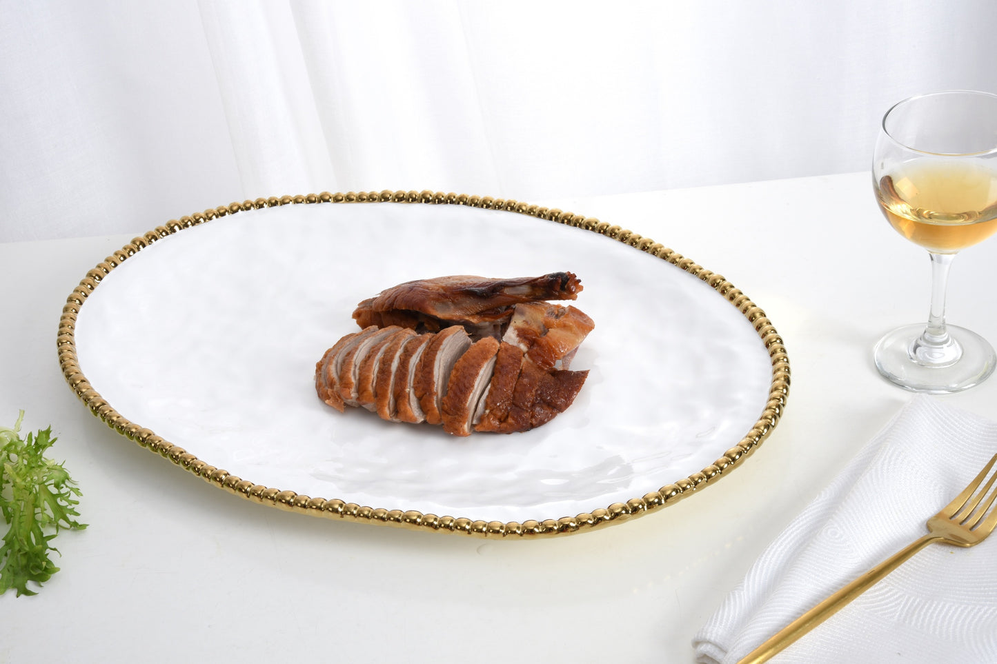 Large Oval Platter - Gold Salerno