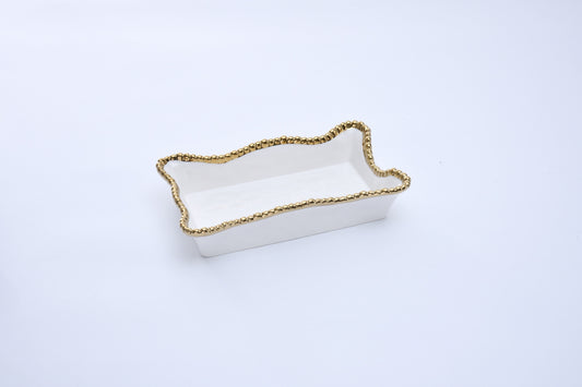 Dinner Napkin/Guest Towel Holder - Golden Salerno