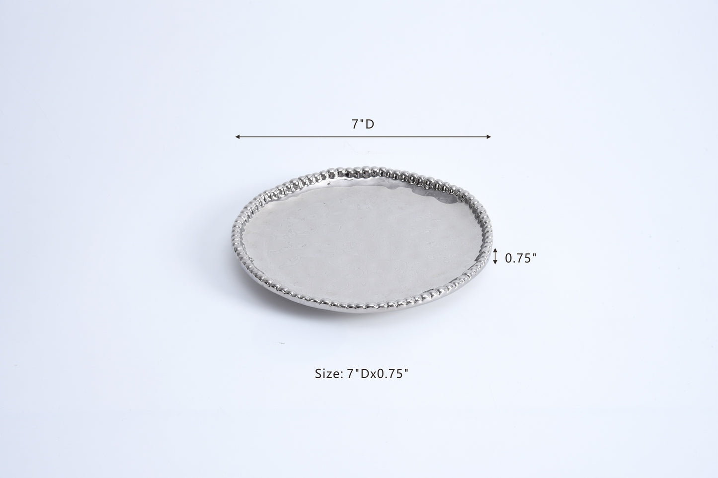 Round Appetizer/Dessert Plate - Silver