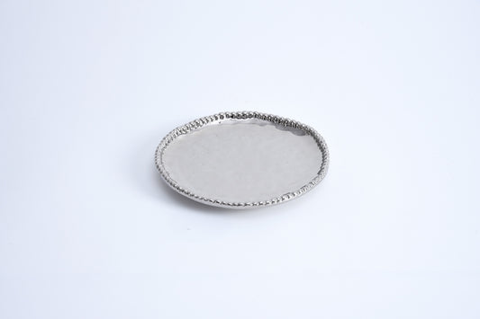 Round Appetizer/Dessert Plate - Silver