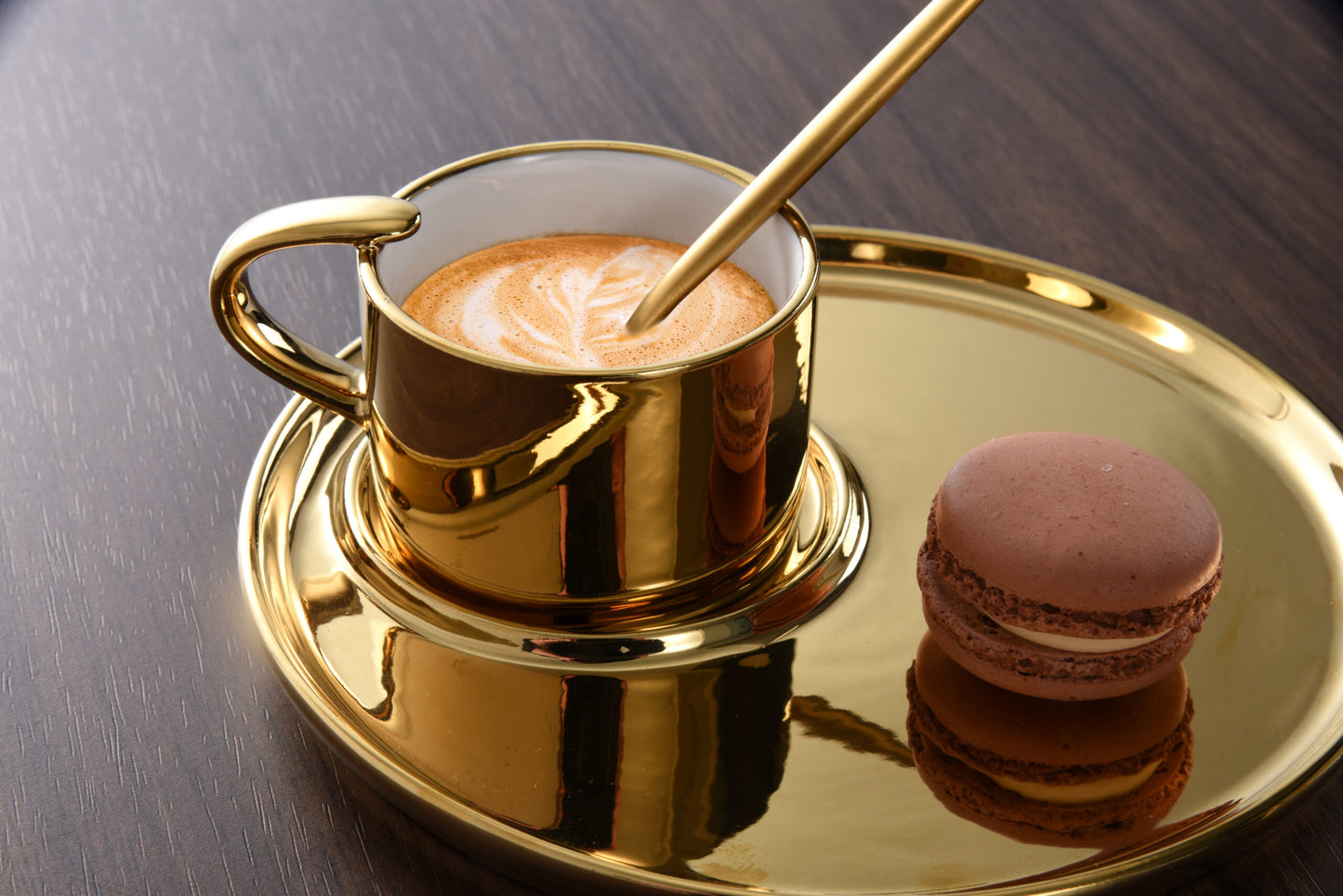 Espresso Cup and Plate - Gold