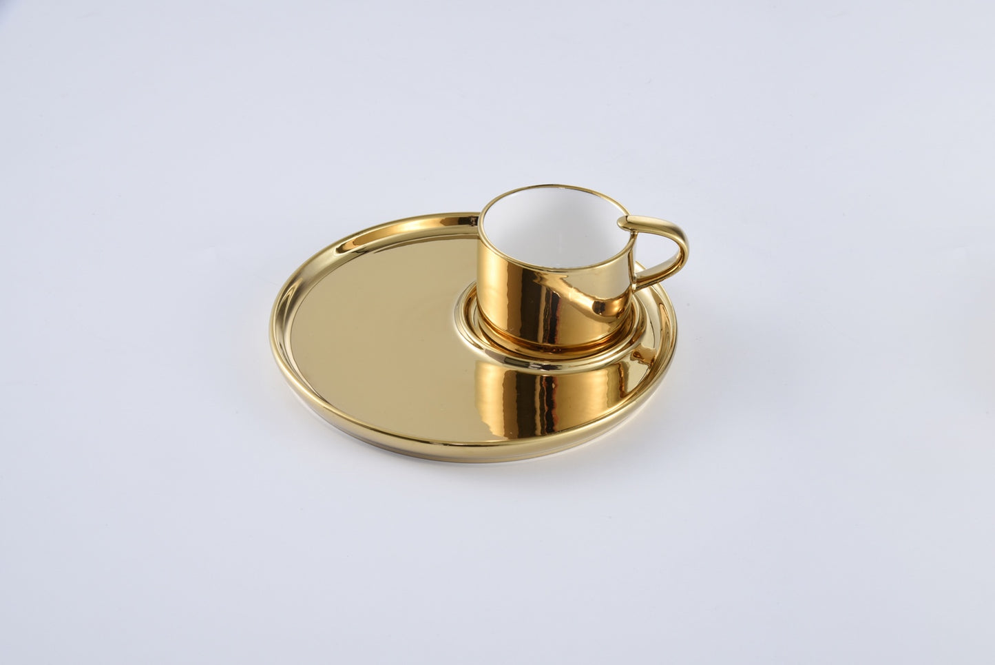 Espresso Cup and Plate - Gold