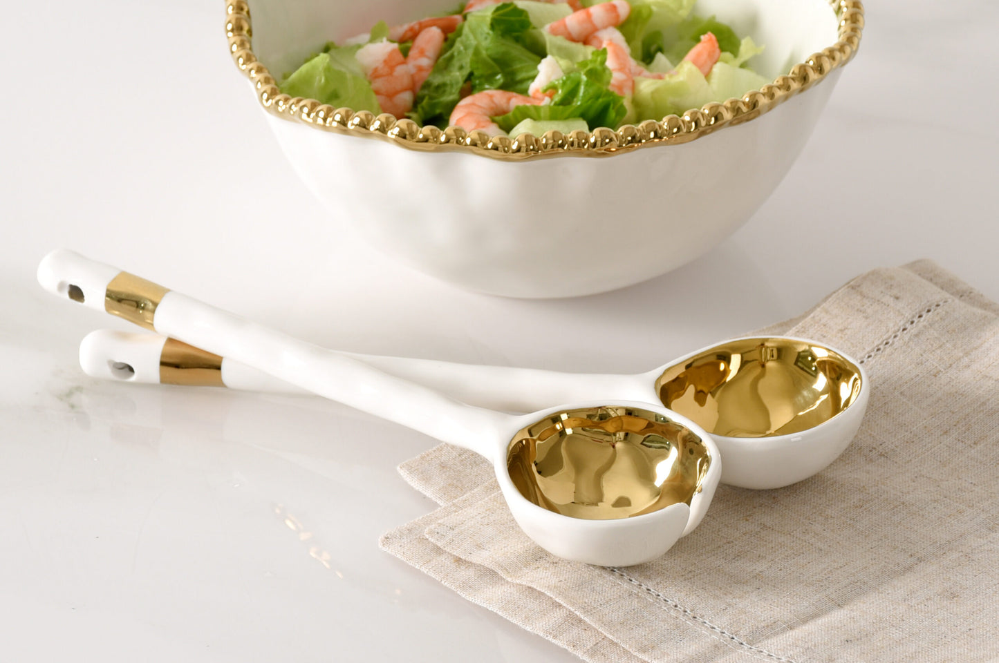 Gold Salad Server Set