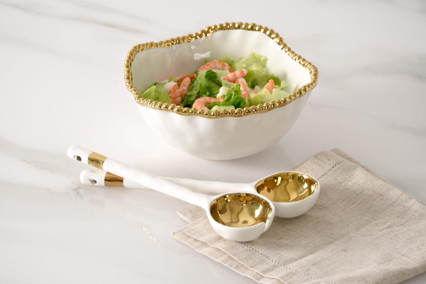 Gold Salad Server Set