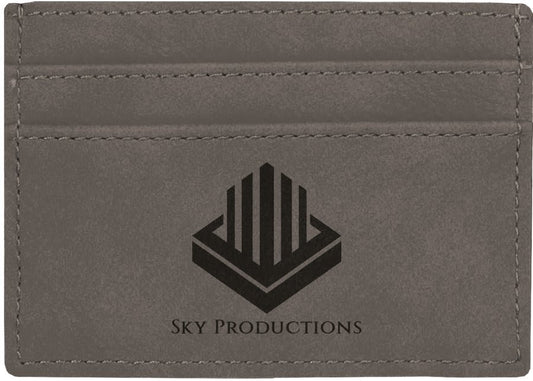 4" x 2 3/4" Leatherette Wallet Clip