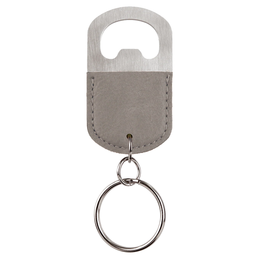 Leatherette Bottle Opener Keychain