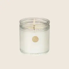 White Amaryllis Textured Glass Candle