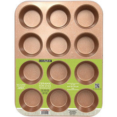 Muffin Pan - 12 Cup - Rose Gold