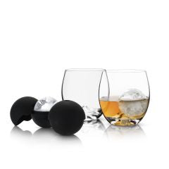 Glacier Rocks 4-Piece Ice Ball Mold and Tumbler