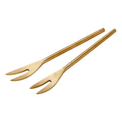 Brass Appetizer Fork Set of 2