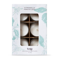 Citro Tomato Leaf Glass Votive Set of 6
