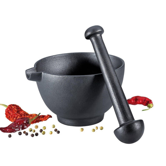 XL Cast Iron Mortar with Spout