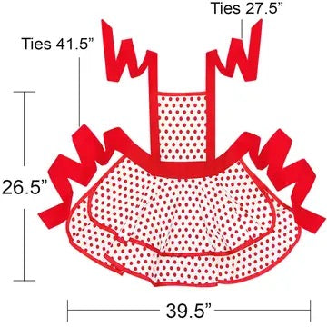 Wrapables Classic Vintage Apron, Stylish Cooking Apron