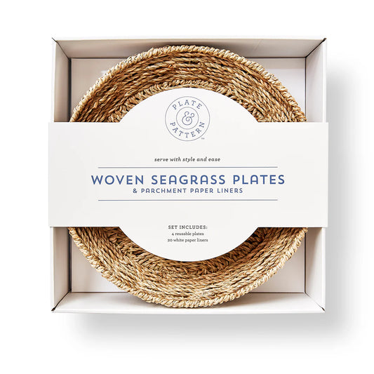 Woven Seagrass Plates & Parchment Paper Liners